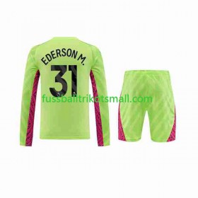 Fußballtrikots Manchester City Ederson Moraes 31 Torwart Kinder 2023-2024 Langarm 3rd trikot kaufen
